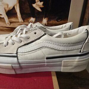 VANS MEN'S Sk8-low Reconstruct VN0009QSW00 Skateboarding Shoes White Size 11 NEW